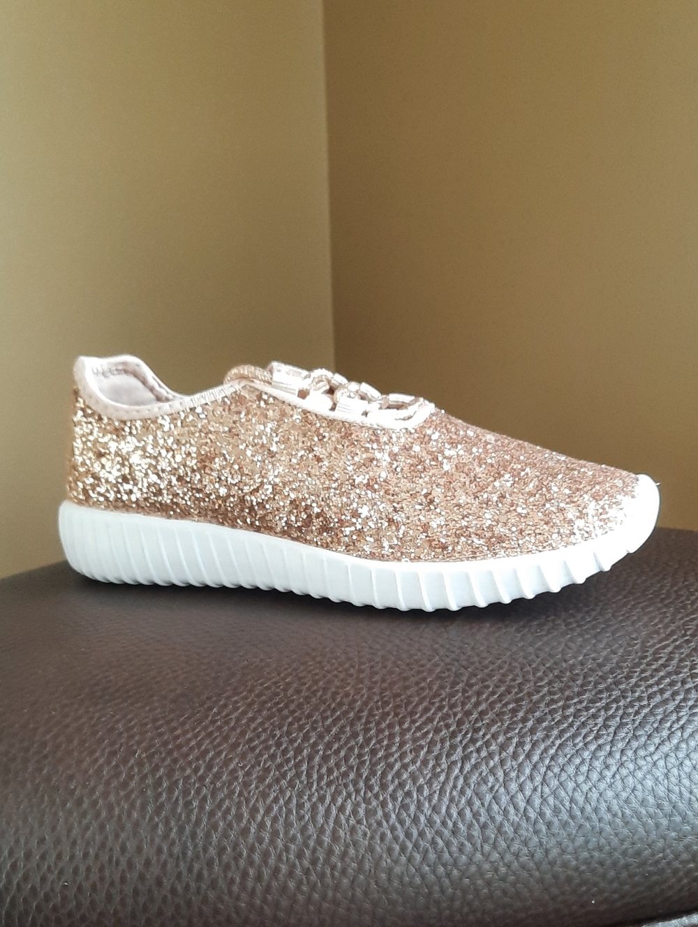 Forever Link Gold Glitter Sneakers - Picture 9 of 12